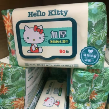 Hello Kitty加厚薄荷純水濕紙巾80抽