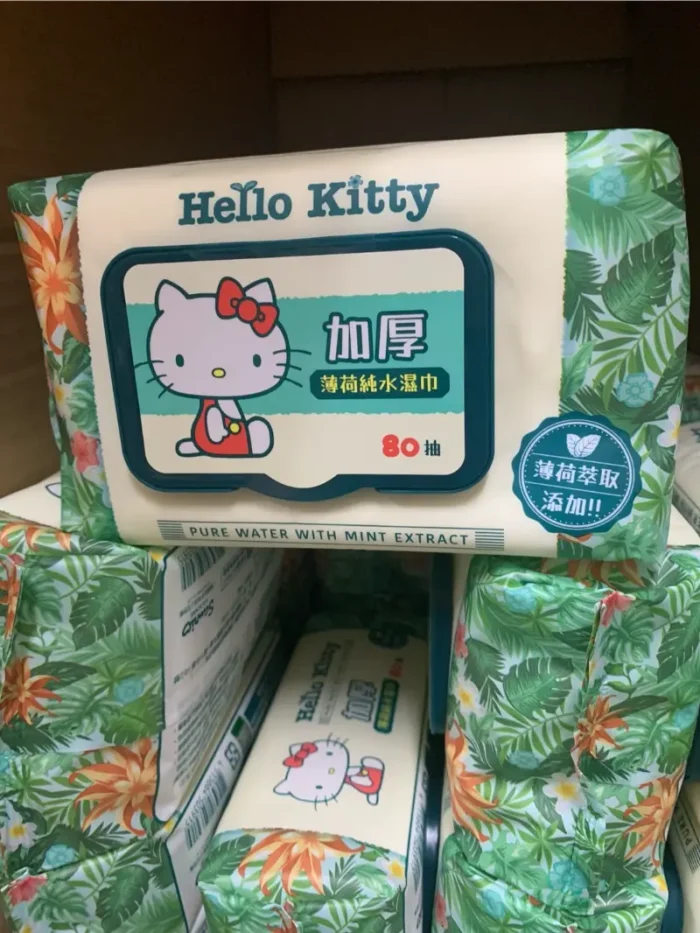 Hello Kitty加厚薄荷純水濕紙巾80抽